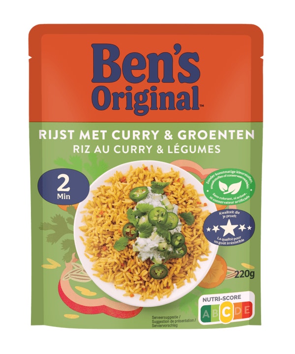 BEN´S ORIGINAL™ riz Express au Curry et Légumes 220g